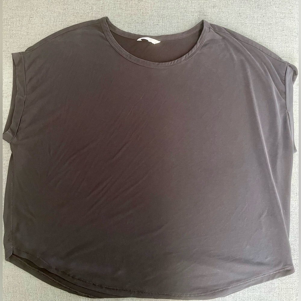 Lucky Brand Roll Sleeve Black Tshirt, size XL